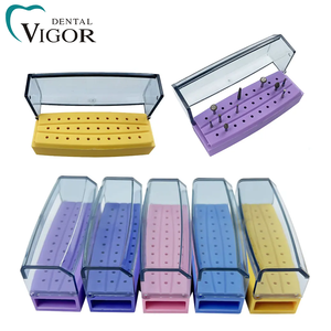 Boîte de rangement Endo pour instruments dentaires colorés à 30 trous pour le traitement des canaux radiculaires, support pour fraises diamantées en carbure RA pour la dentisterie - Product Image 1