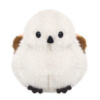 Peluche longue et douce en forme d'oiseau perroquet Siskin blanc, coussin câlin rembourré en coton PP pour filles