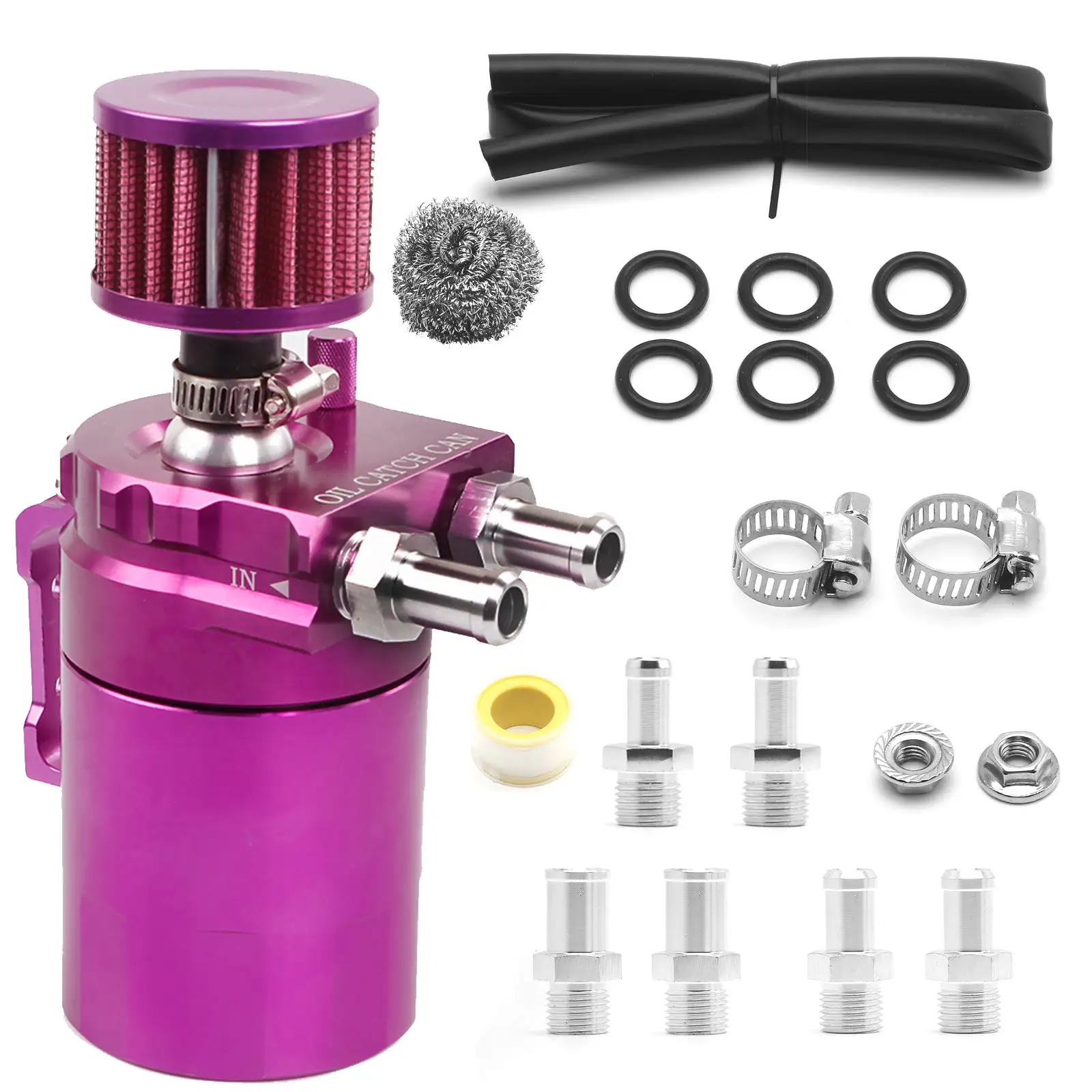 XuZhong universel 6mm / 8MM / 10mm OEM moteur de course réservoir de récupération d'huile Performance en aluminium véhicule réservoir de carburant prise d'huile peut