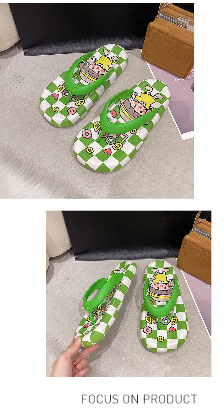 Women Summer Beach Slippers Solid Color Non-slip Latest Flip Flop Slippers