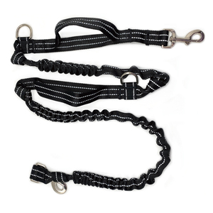 Dual-handle Multi Functional <strong>Hands</strong> <strong>Free</strong> <strong>Dog</strong> Leash with Adjustable Waist <strong>Belt</strong> Zipper Pouch for Running - Product Image 4