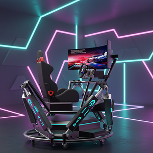 Simulateur de course automobile VR 9D en intérieur, jeux d'arcade 6DOF, expérience de conduite à 3 écrans, broderie 3D en acier pour centre commercial, amusement - Product Image 1