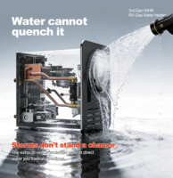 Chauffe-eau au gaz Beiko 10L pour camping-car, résistant au vent et à l'eau, en cuivre, température constante, classe A d'efficacité énergétique, affichage LED