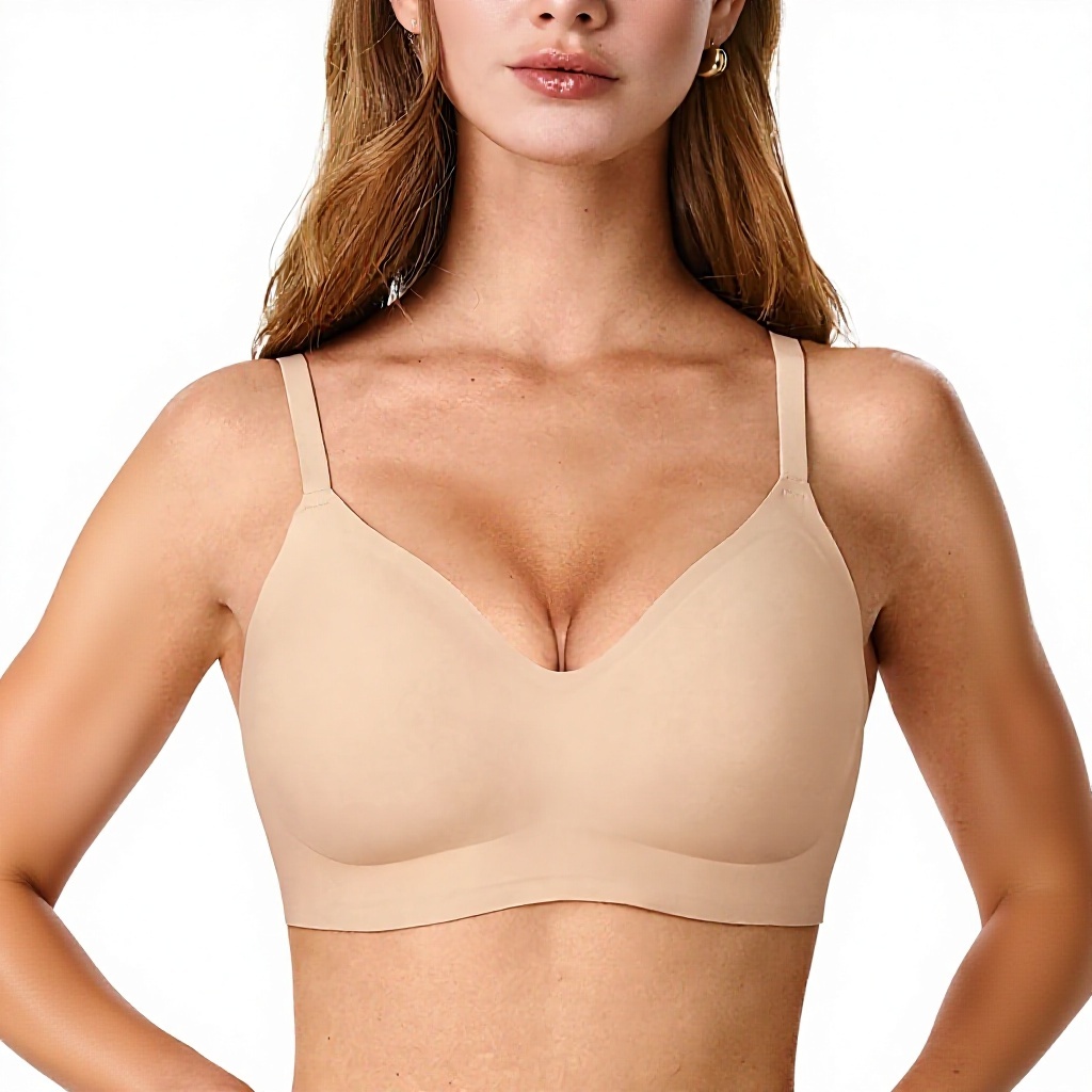 Bras For Women No Underwire Full Coverage V Plunge Bra Wireless Seamless Comfort Bralette T-Shirts Everyday Bras