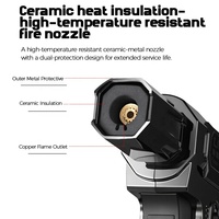Briquet Torche Pistolet Moderne en Gros avec Flamme Bleue, Rechargeable USB et Rechargeable au Gaz Butane, Coupe-Vent