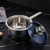 FLEY Ensemble complet d'ustensiles de cuisine en acier inoxydable 310 pièces, casseroles à soupe épaisses, spatule, cuillère, robuste et sûr pour toutes les plaques de cuisson, fournitures de cuisine africaine