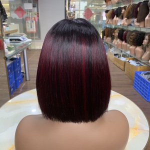 Perruque Exclusive à Fermeture Droite en Cheveux Humains 100% Naturels, Courte de 6 Pouces, Double Tissage, Sélection de Couleurs Rares - Product Image 3