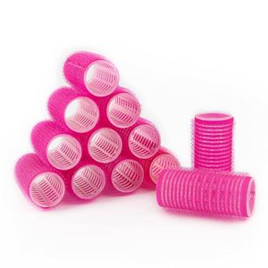 Factory Direct Sale Multiple Sizes Nylon <b>Plastic</b> Heatless Self Grip <b>Rod</b> Hair Rollers Set Custom Colors Cold Hair Curling Home - Product Image 1