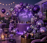Ensemble de ballons chromés de 10 pouces, 1,8 gramme, avec gonfleur, pour anniversaire, mariage, Saint-Valentin, fête, exposition, célébration, décorations