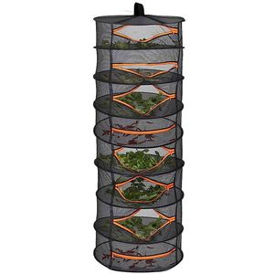 Good Quality 4 Layer Foldable Waterproof Black Nylon Mesh <b>Drying</b> Net Herb <b>Drying</b> <b>Rack</b> Hanging Garden Plant Dry Net with Zippers - Product Image 4