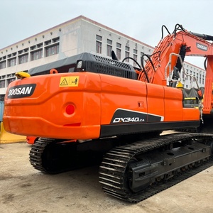 Excavadora de cadenas Doosan DX340LCA usada del 2020, 34 toneladas, con cucharón y martillo para minería - Product Image 1
