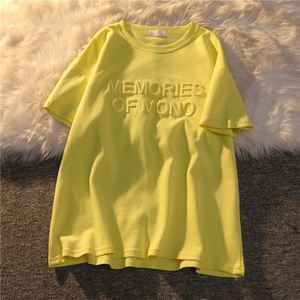 Hot Sale Embossing Printing Clothes Logo Cotton 3D <b>Puff</b> T Shirt Print Oversized Short Sleeve for Women - Product Image 6