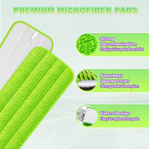 Cuscinetti per mocio riutilizzabili per wiffer PowerMop, tamponi per mocio elettrico 15 ''<span class=keywords><strong>ricariche</strong></span> in microfibra per la pulizia del pavimento in legno duro - Product Image 3