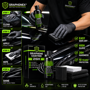 GRAPHONEX กราฟีนโค้ทติ้ง 26H 1000มล. ระดับมืออาชีพ คุณสมบัติกันน้ำ 130 °   น้ำยาเคลือบเงาสูง 110GU รับประกัน 10 ปี - Product Image 6