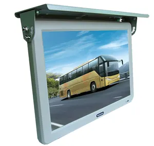 Monitor de autobús abatible de 19 pulgadas con función de entrada de vídeo USB Hmdi Vga para autobús escolar, autobús de viaje