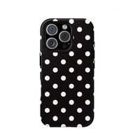 Coque de téléphone Série Polka Dot, Housse de téléphone par sublimation 3D, Protection double couche TPU+PC 2-en-1 pour iPhone 16 17 Series