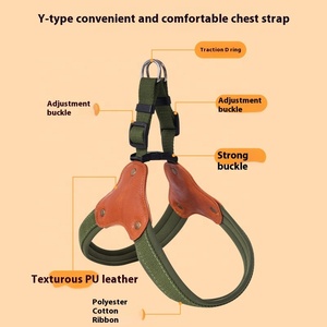 Rompi <span class=keywords><strong>Harness</strong></span> anjing nilon tahan lama dapat disesuaikan rompi <span class=keywords><strong>Harness</strong></span> anjing hewan peliharaan berjalan bentuk Y lembut untuk anjing kecil sedang besar - Product Image 4