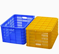 Vente directe d'usine, panier de manutention en plastique pour supermarché et entrepôt, style boîte solide pour le stockage des fruits et légumes