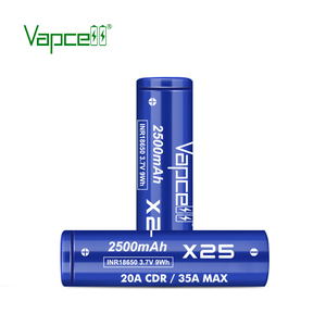 بطارية ليثيوم قابلة لإعادة الشحن, جهاز كهربائي Vapcell X25 2500mah 35a 3.7v منخفضة التكلفة محمولة بطارية ليثيوم أيون قابلة لإعادة الشحن - Product Image 3