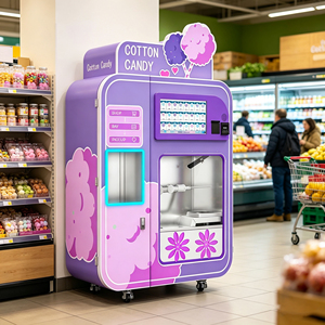 Machine à vendre des barbes à papa entièrement automatique de 32 pouces avec écran tactile, paiement par pièces et Wi-Fi - Product Image 1