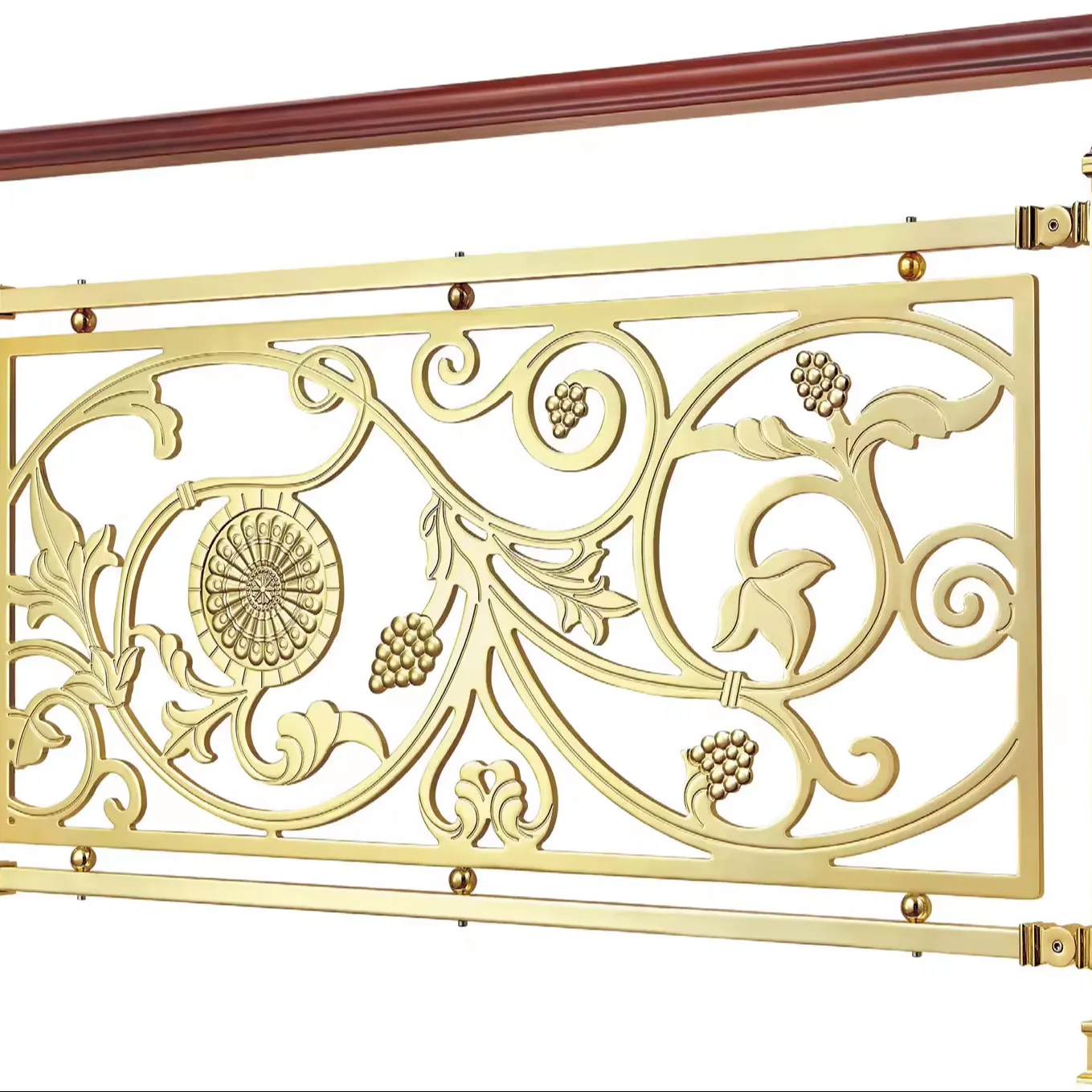 Luxury Curved Custom Balcony Aluminum Alloy Balustrades Handrails Stair Railing And Handrails