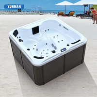 Baignoire Spa Moderne de Luxe Autoportante en Acrylique 4-5 Places pour Hôtels, Écologique, avec Massage Balnéo et Bain Japonais