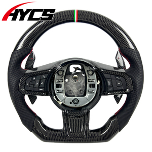 Accesorios Interiores para Automóviles, Volante de Fibra de Carbono Estilo Racing para <span class=keywords><strong>Jaguar</strong></span> F-<span class=keywords><strong>TYPE</strong></span> <span class=keywords><strong>R</strong></span> P300 P380 P450 SC S ZP - Product Image 1