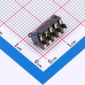 GT-BTP25005-0450A-010A Blade/Spring Contact Battery Connector SMD,P=2.5mm Connector Spring Contact Type 2.5mm 5P Vertical Mount - Product Image 2