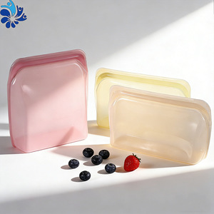 Silicone Food <b>Storage</b> Bags 1000ml 1500ml <b>Microwave</b> Safe Heat Resistant Reusable For Snacks Meals - Product Image 5
