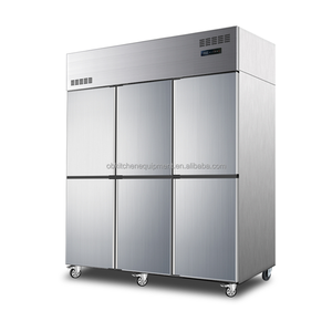 Congélateur vertical en acier inoxydable 1300L 6 portes à refroidissement par air pour restaurant, hôtel, cuisine - Product Image 1