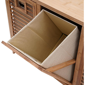 LG Nhà Máy Tùy Chỉnh Sinh Thái Thân Thiện Với Vải Lưu Trữ Hộp <span class=keywords><strong>Hamper</strong></span> Bẩn Đóng Mở Hiện Đại Gấp Giặt Giỏ Với Kệ Và 3 Túi - Product Image 6