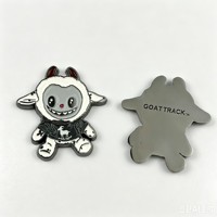 Marqueur de position de golf en métal, design cool et unique, motif dessin animé Ram Clown Doll, logo gravé sur mesure, cadeaux culturels pour clubs de golf