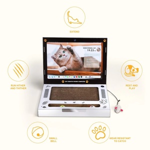 Papan goresan Laptop kucing, model komputer kertas bergelombang papan garuk kucing tahan <span class=keywords><strong>web</strong></span> kreatif papan goresan kucing - Product Image 2