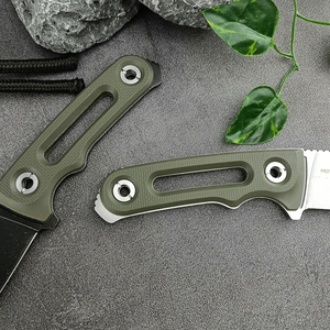 Couteau droit compact EDC pour le camping, lame FX 8Cr13MoV, épaisseur 2,9 mm, manche intégral antidérapant, portable, polyvalent pour la pêche et la chasse - Product Image 4