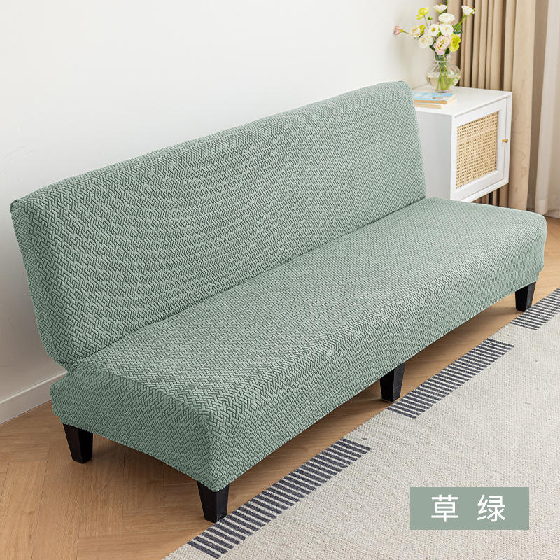 Housse de canapé sans accoudoirs Star chain-pin et cyprès vert