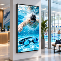 Kotak Lampu Poster LED Backlit Komersial dengan Bingkai Display Dinding Tarik untuk Iklan di Pusat Perbelanjaan dan Bandara