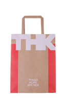 Sac écologique kraft avec finition UV Sacs en papier kraft imprimés sur mesure Sacs à provisions kraft imprimés sur mesure