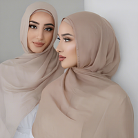 Écharpe longue en modal en gros pour femmes musulmanes, hijab 180x80cm, couleur unie, ourlet large, en stock, sur mesure, OEM ODM 1125