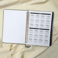 Articles cadeaux d'affaires : Carnet A5 2026-2027, Agenda hebdomadaire et mensuel en anglais, Coffret cadeau, Personnalisation en usine, Journal, Carnet à spirale