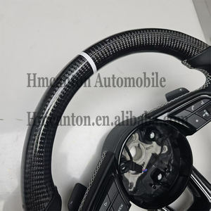 Volante Deportivo Personalizado en Negro con Fibra de Carbono y Cuero para Modelos Audi A3 A4 A4L A5 A7L A8 Q5 Q7 B9 A6 R8 TT - Producto Nuevo - Product Image 6