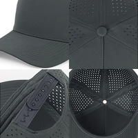 Casquette de baseball en nylon imperméable à 5 panneaux, design imprimé tendance pour adultes unisexes - Visière incurvée, fermeture snapback