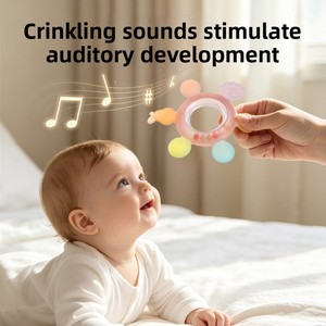 Anneau <span class=keywords><strong>de</strong></span> dentition apaisant en silicone <span class=keywords><strong>de</strong></span> qualité alimentaire, anti-sucette, best-seller transfrontalier pour bébés et nourrissons - Product Image 3