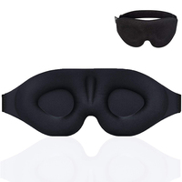 Étiquette personnalisée en mousse à mémoire de forme 3D, masque oculaire de nuit, rembourré, arrondi, doux, pour les yeux, ajustable