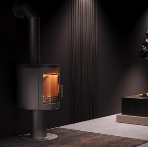 Calentador de Chimenea Circular de Vidrio Personalizado de Alta Gama. Chimenea de leña para uso doméstico, ideal para villas, nueva chimenea interior para leña. - Product Image 3