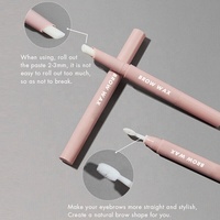 Nouveau Crayon à sourcils en cire à marque privée avec brosse, transparent, universel, double tête, végétalien, longue tenue, vente en gros