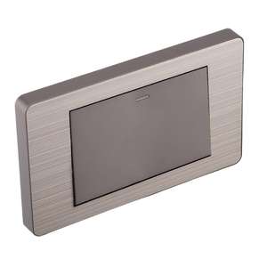 Enchufe de pared americano estándar 118 de acero inoxidable cepillado gris, enchufe tailandés americano, con puertos USB tipo C duales - Product Image 1