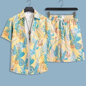 Camicia con bottoni da uomo hawaiana da uomo traspirante in maglia di papavero <span class=keywords><strong>tropicale</strong></span> per le vacanze estive - Product Image 1