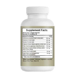 Capsule per Drenaggio Linfatico - Nuova Formula ad Alta Potenza con Estratto di Tarassaco, Estratto di Cleavers, 60 Capsule - Product Image 2