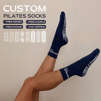 Chaussettes de Pilates antidérapantes pour femmes BiLu, chaussettes côtelées à hauteur du genou pour le yoga, le ballet, la barre et les entraînements à domicile