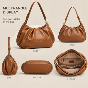 Sac messager pour homme GORFIA, logo personnalisé, léger, plissé, sac de voyage à bandoulière, sac bandoulière personnalisé OEM ODM - Product Image 2